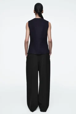 COS DOUBLE-FACED WOOL VEST-Women Vests & Tailoring | Coats & Jackets