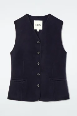COS DOUBLE-FACED WOOL VEST-Women Vests & Tailoring | Coats & Jackets