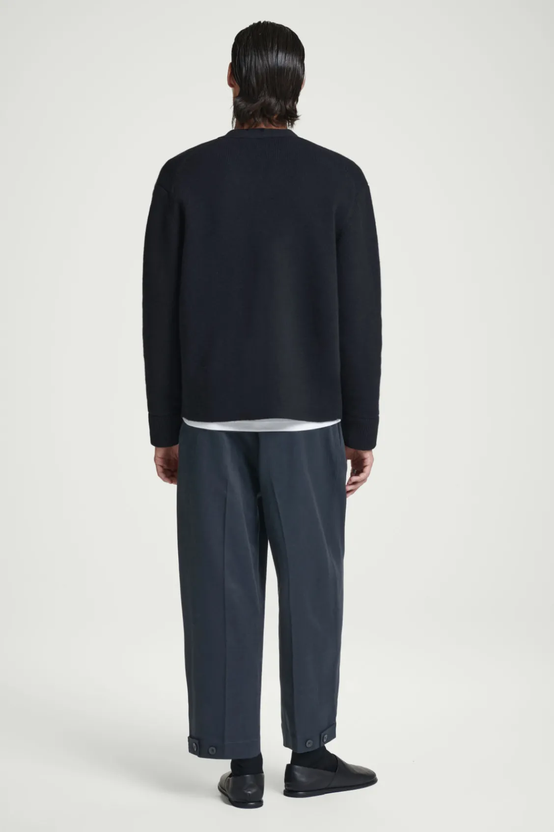 COS DOUBLE-FACED WOOL V-NECK CARDIGAN- Sweaters & Cardigans