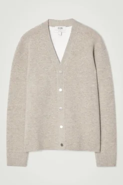 COS DOUBLE-FACED WOOL V-NECK CARDIGAN- Sweaters & Cardigans