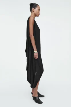 COS DRAPED BALLOON MIDI DRESS-Women Dresses & Jumpsuits