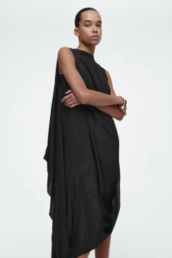 COS DRAPED BALLOON MIDI DRESS-Women Dresses & Jumpsuits