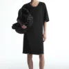COS DRAPED MINI T-SHIRT DRESS-Women Dresses & Jumpsuits