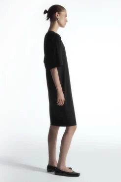 COS DRAPED MINI T-SHIRT DRESS-Women Dresses & Jumpsuits