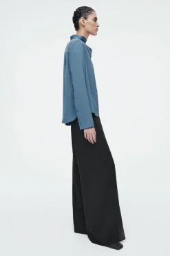 COS DRAPED SCARF-DETAIL BLOUSE-Women Shirts & Blouses | Tops