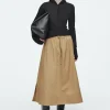 COS DRAWSTRING A-LINE MIDI SKIRT-Women Skirts