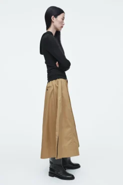 COS DRAWSTRING A-LINE MIDI SKIRT-Women Skirts