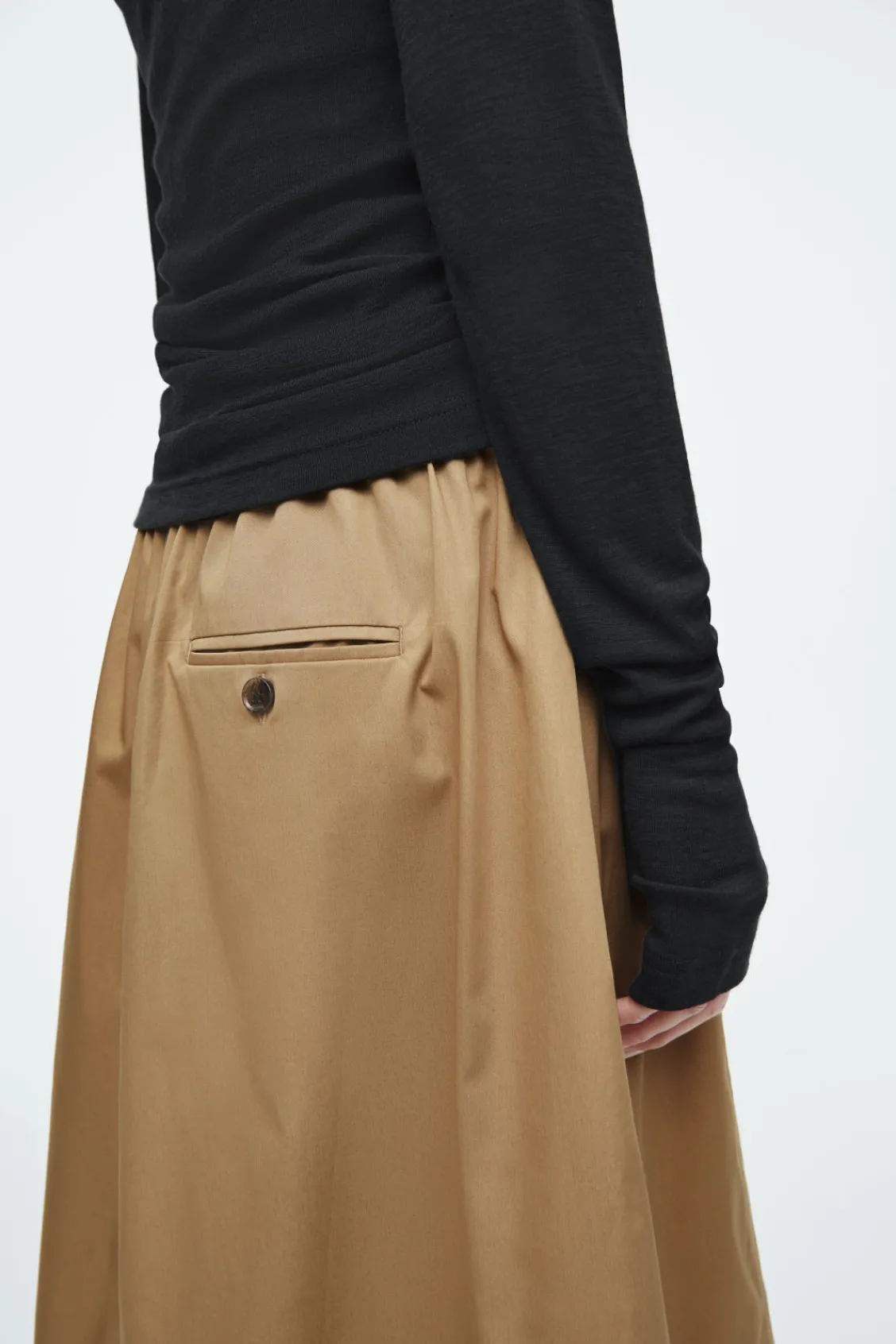 COS DRAWSTRING A-LINE MIDI SKIRT-Women Skirts