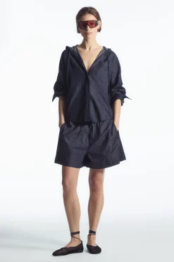 COS DRAWSTRING DENIM SHORTS-Women Pants