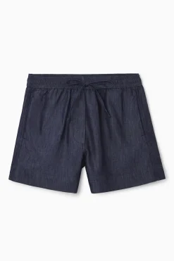 COS DRAWSTRING DENIM SHORTS-Women Pants