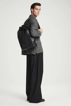 COS DRAWSTRING DUFFLE BAG - LEATHER- Bags & Wallets