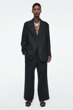 COS DRAWSTRING LINEN PANTS-Women Pants