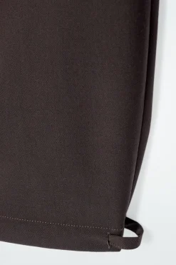 COS DRAWSTRING TWILL BARREL-LEG TROUSERS-Women Pants