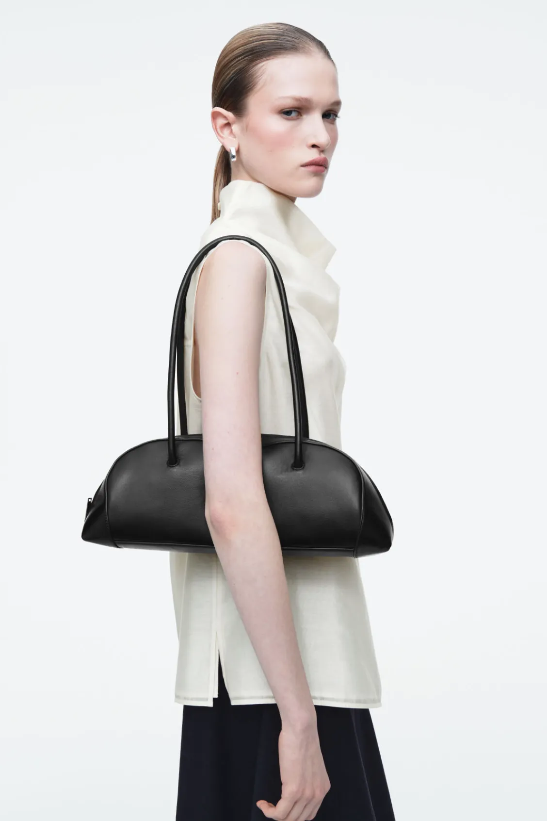 COS EASTSIDE BOWLING BAG - LEATHER-Women Bags