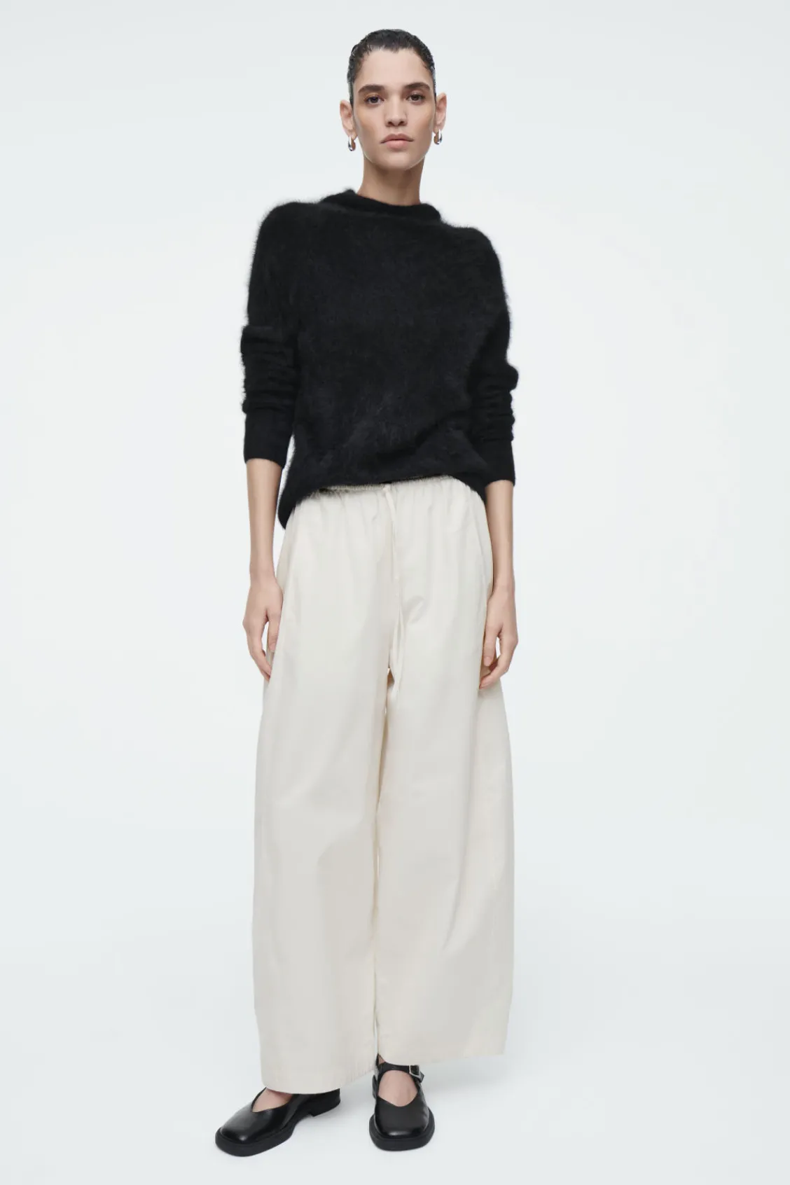 COS ELASTICATED BARREL-LEG PANTS-Women Pants