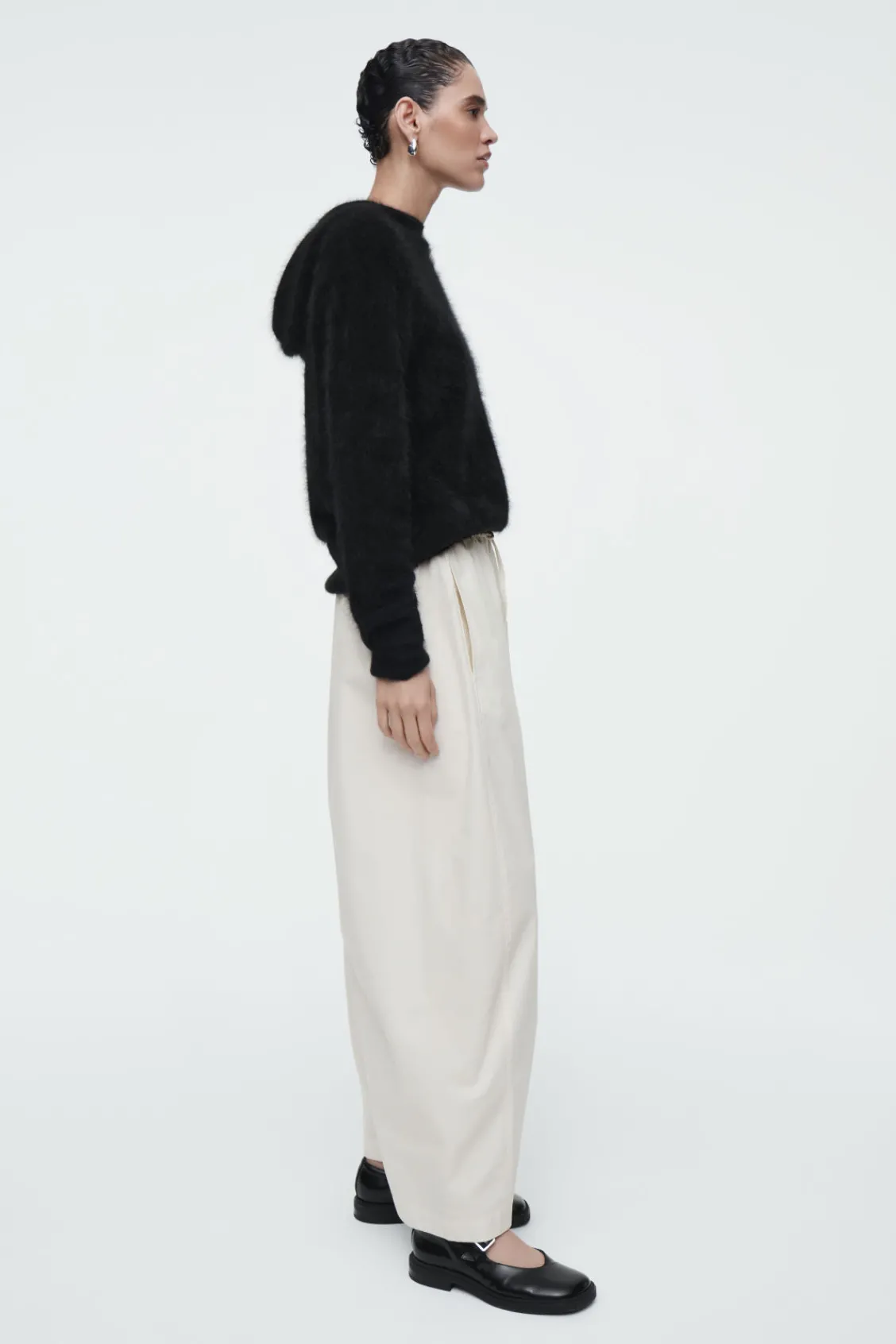 COS ELASTICATED BARREL-LEG PANTS-Women Pants
