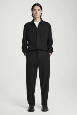 COS ELASTICATED BOILED-WOOL PANTS- Pants