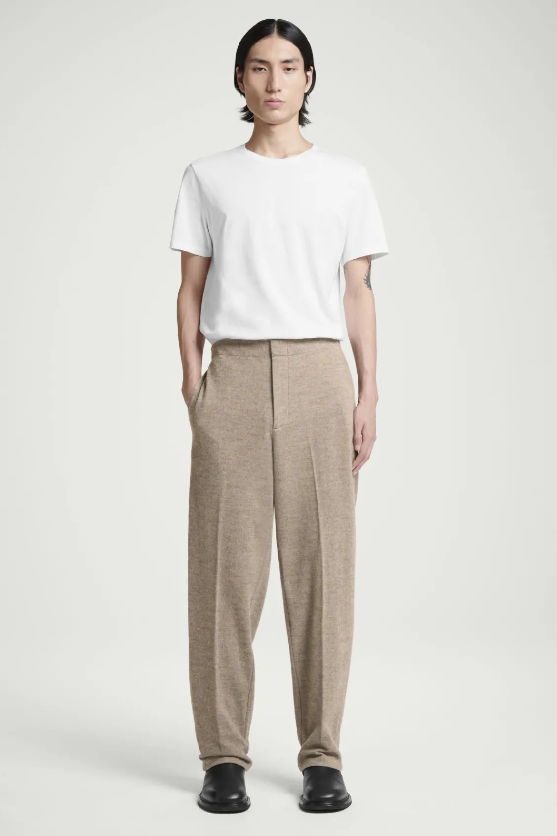 COS ELASTICATED BOILED-WOOL PANTS- Matching Sets | Pants
