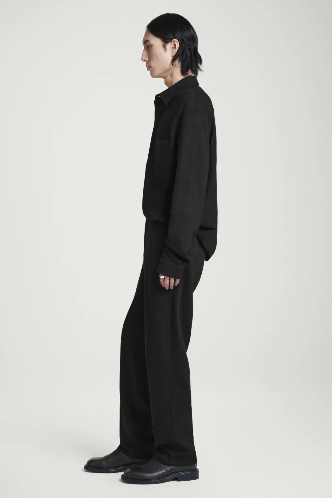 COS ELASTICATED BOILED-WOOL PANTS- Pants