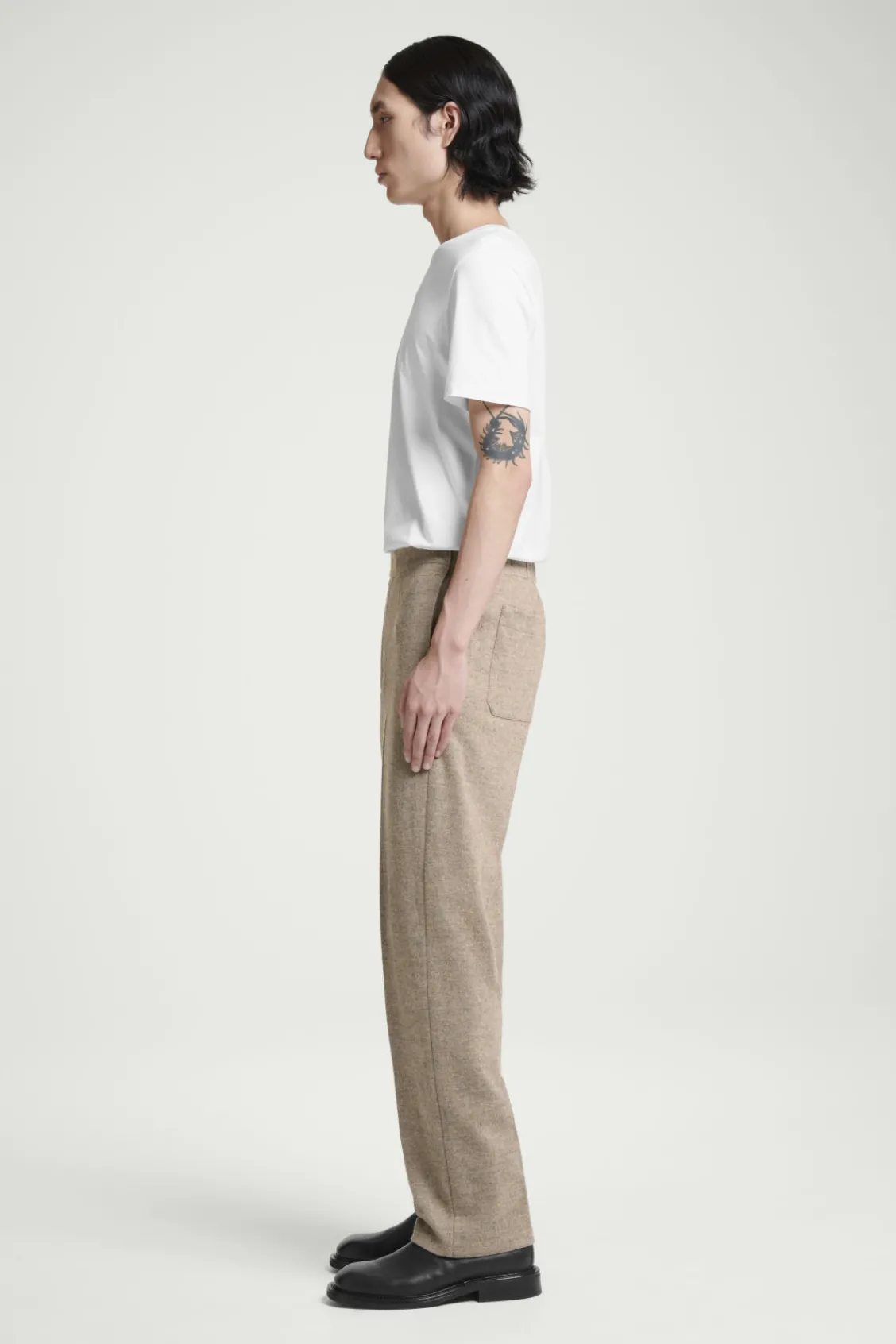 COS ELASTICATED BOILED-WOOL PANTS- Matching Sets | Pants