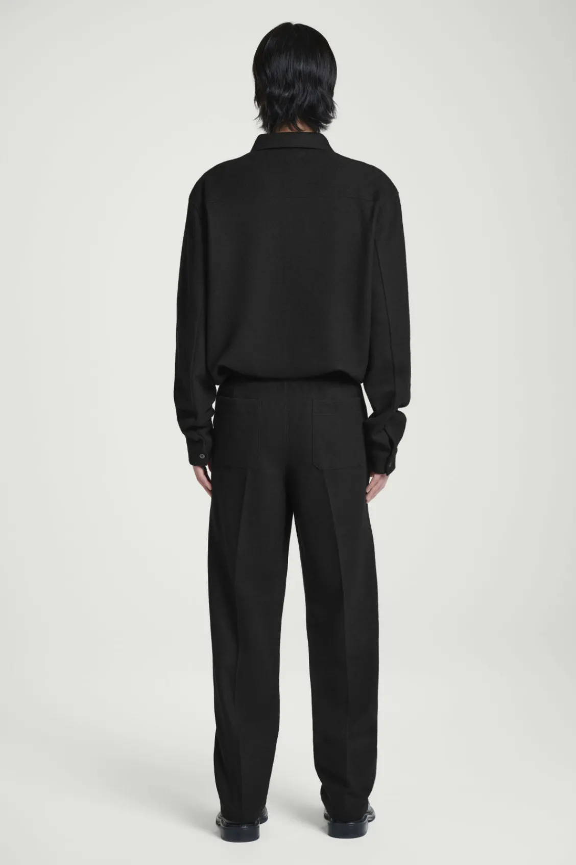 COS ELASTICATED BOILED-WOOL PANTS- Pants