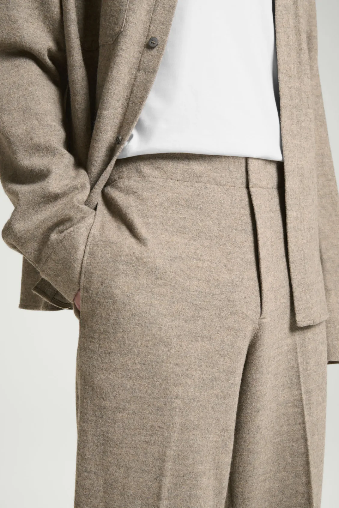 COS ELASTICATED BOILED-WOOL PANTS- Matching Sets | Pants
