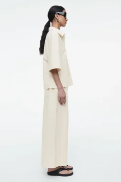COS ELASTICATED COTTON CULOTTES-Women Pants