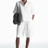 COS ELASTICATED LINEN SHORTS-Women Pants
