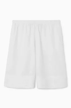 COS ELASTICATED LINEN SHORTS-Women Pants