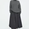 COS ELASTICATED MIDI SKIRT-Women Skirts