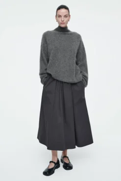COS ELASTICATED MIDI SKIRT-Women Skirts