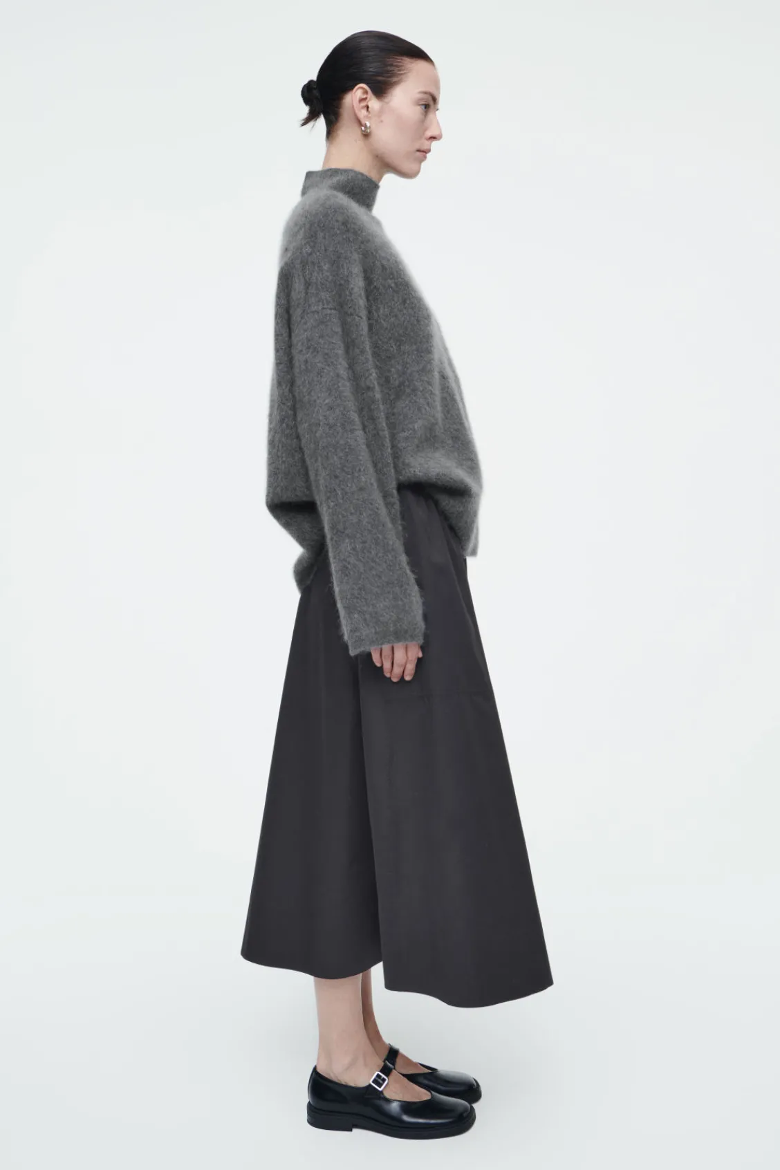 COS ELASTICATED MIDI SKIRT-Women Skirts