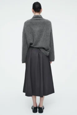 COS ELASTICATED MIDI SKIRT-Women Skirts