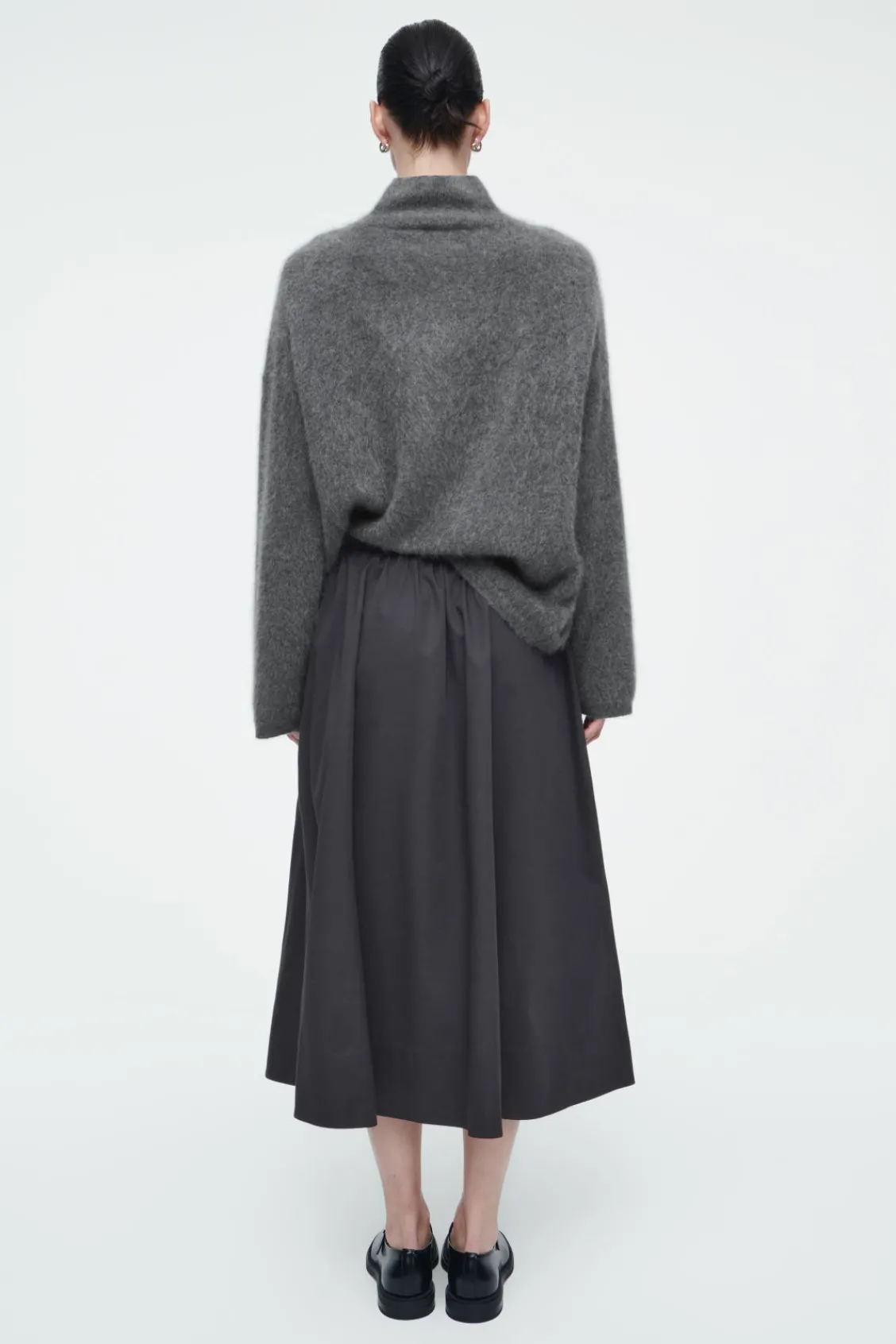 COS ELASTICATED MIDI SKIRT-Women Skirts