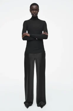 COS ELASTICATED SATIN PANTS-Women Pants