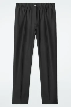 COS ELASTICATED STRAIGHT-LEG PANTS-Women Pants