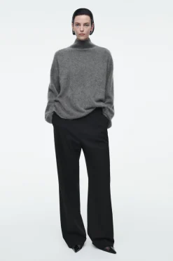 COS ELASTICATED TAILORED WOOL PANTS-Women Pants