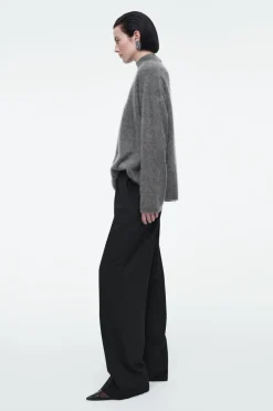 COS ELASTICATED TAILORED WOOL PANTS-Women Pants
