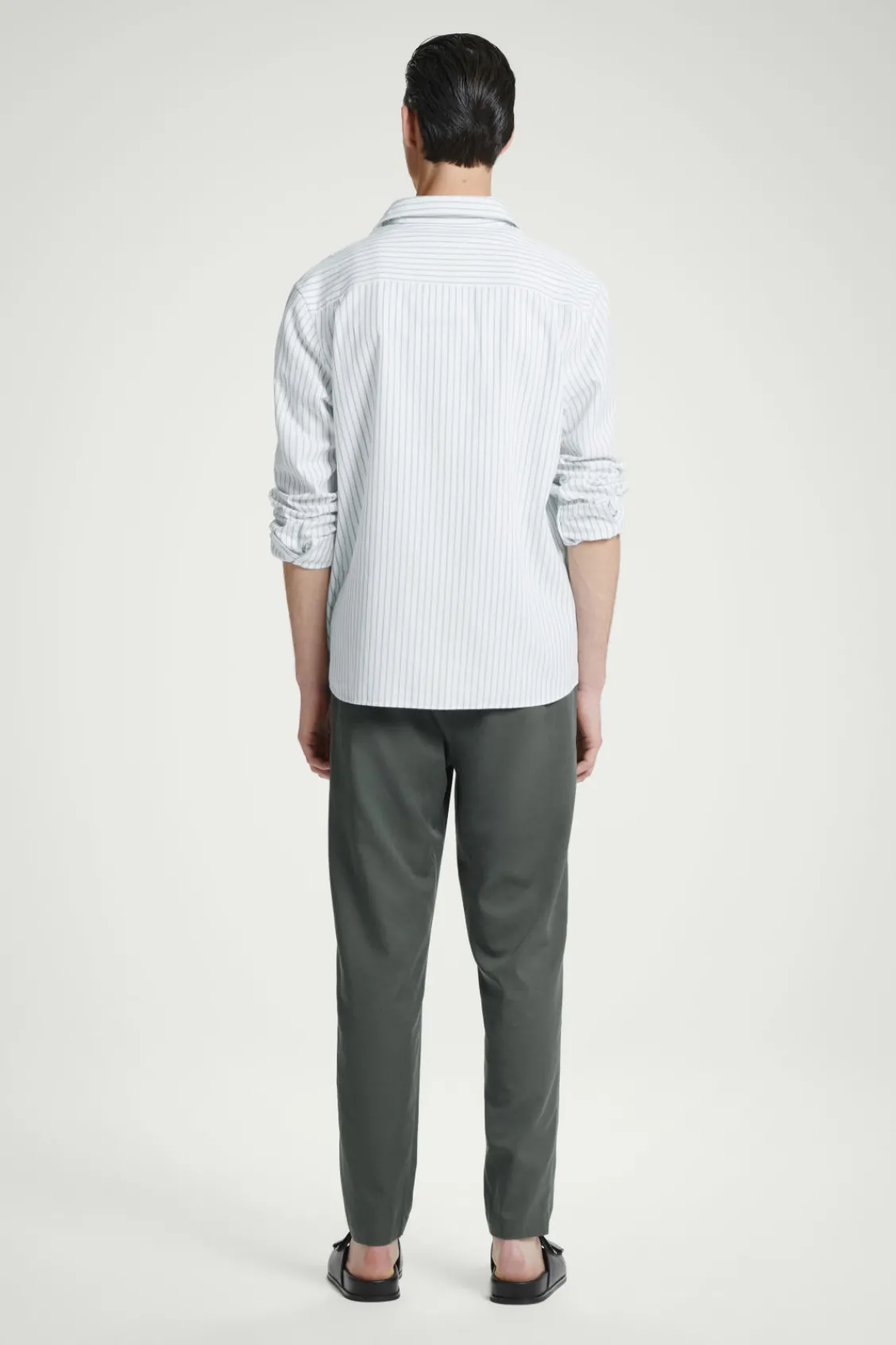 COS ELASTICATED TAPERED TWILL PANTS- Pants