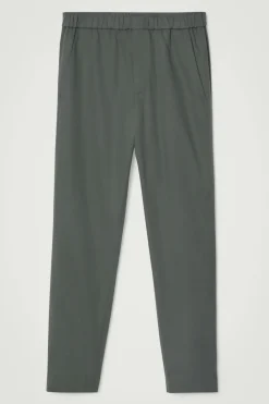 COS ELASTICATED TAPERED TWILL PANTS- Pants