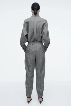 COS ELASTICATED WOOL-FLANNEL PANTS-Women Vests & Tailoring | Pants