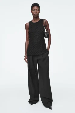 COS EMBELLISHED HOUNDSTOOTH TOP-Women Tops
