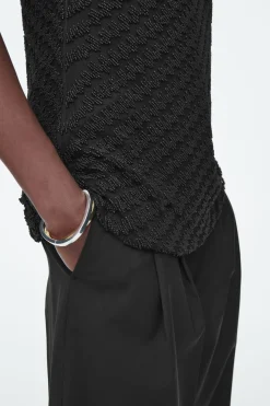 COS EMBELLISHED HOUNDSTOOTH TOP-Women Tops