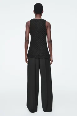 COS EMBELLISHED HOUNDSTOOTH TOP-Women Tops