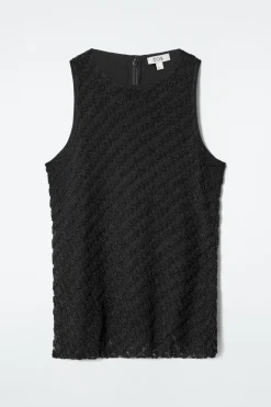 COS EMBELLISHED HOUNDSTOOTH TOP-Women Tops