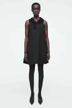 COS EMBELLISHED RACER-NECK DRESS-Women Dresses & Jumpsuits