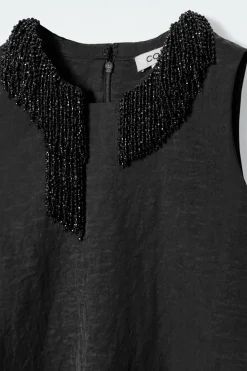 COS EMBELLISHED RACER-NECK DRESS-Women Dresses & Jumpsuits