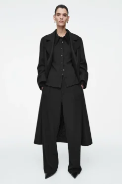 COS EXAGGERATED-COLLAR JERSEY SHIRT-Women Shirts & Blouses | Tops