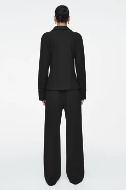 COS EXAGGERATED-COLLAR JERSEY SHIRT-Women Shirts & Blouses | Tops