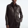 COS EYELET LEATHER WESTERN SHIRT-Women Shirts & Blouses | Tops